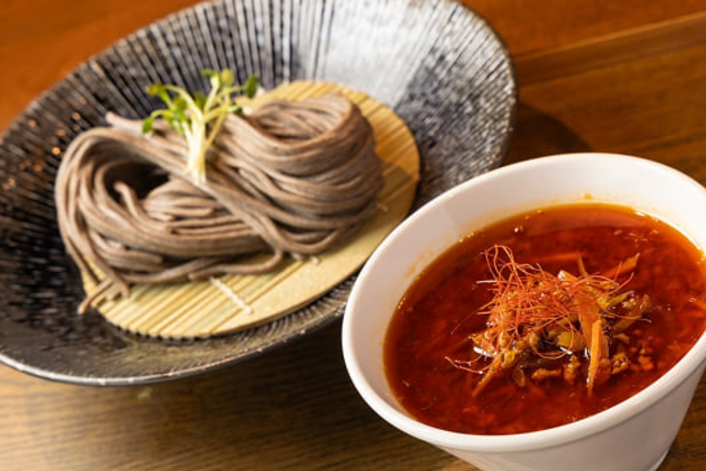 青唐辛子ひき肉つけそば