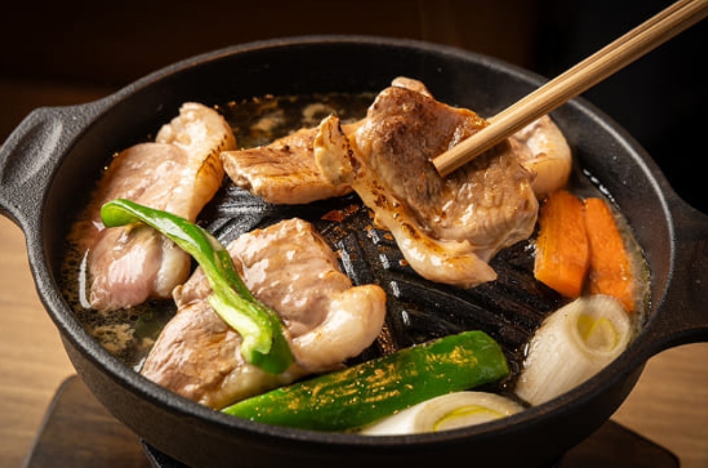 鉄鍋上鴨バター焼き