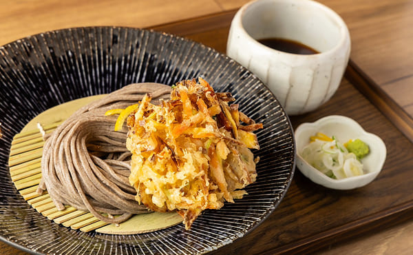 季節野菜のかき揚げ天つけそば